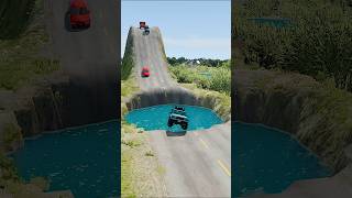 Cars vs Giant Water pit 3  BeamNGDrive [upl. by Hospers]