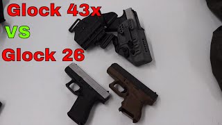 Size Comparison Glock 43X vs Glock 26 [upl. by Vitkun]