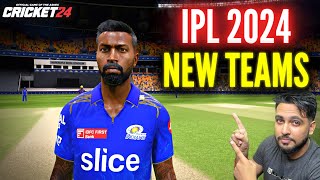 How To Download IPL 2024 New Teams In Cricket 24  RtxVivek [upl. by Siberson]