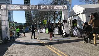 Caroline Kimble crosses the finish line during the 2022 Covenant Health Knoxville Marathon [upl. by Soisinoid]