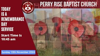 Today is Remembrance Sunday Service starts at 1045 10th Nov 2024 PRBC remembrancesunday [upl. by Yoral]