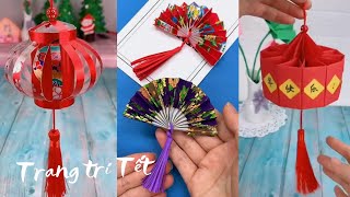 10 CÁCH LÀM ĐỒ TRANG TRÍ TẾT BẰNG GIẤY  Chinese new year decoration DIY  Tet decoration Craft [upl. by Aneeram51]