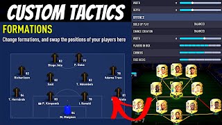 HOW TO CHANGE YOUR INGAME FORMATIONCUSTOM TACTICS FUT 22 [upl. by Brien]