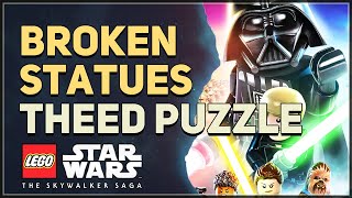 Theed Broken Statues Puzzle LEGO Star Wars The Skywalker Saga [upl. by Ytsanyd]