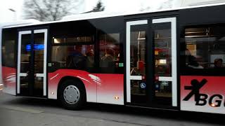 Kurtzvideo BGU Bus Ausfahrt aus der Haltestelle Grenchnen Südbahnhof [upl. by Raina]