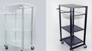 Home Metal Rolling Cart Trolly Kitchen Storage Utility Cart Serving Cart Dining Cart [upl. by Hillinck]