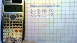 Casio Taschenrechner fx991es  Lineare Gleichungssysteme [upl. by Htiffirg]