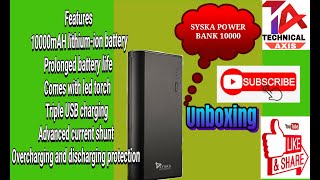 SYSKA ACCESSORIES POWER BANK 10000 Unboxing video [upl. by Ambrogino185]