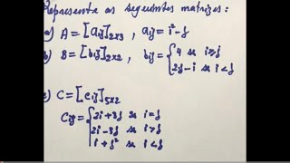 Lei de formação de matrizes resolução de exercícios  1 ª aula prática [upl. by Tisman895]