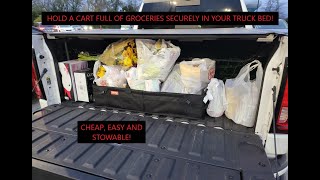 Truck Bed Grocery Storage Always A Problem Here is a SIMPLE SOLUTION  LOADTAMER and ZORMY [upl. by Abisia]