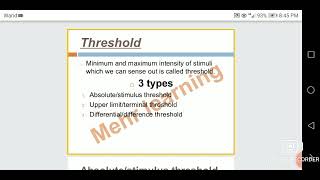 Threshold and its 3 types in urduhindi lecture [upl. by Homovec]