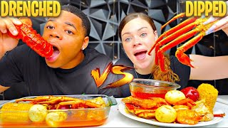 SEAFOOD BOIL MUKBANG DRENCHED VS DIPPED [upl. by Neel]