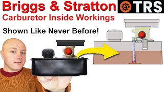 Briggs and Stratton Carburetor How it Works  Unique View [upl. by Ecreip]