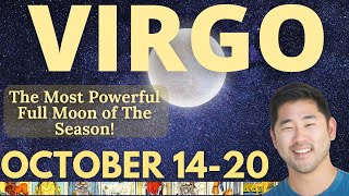 Virgo  You’re On The Brink Of Change W Full Moon October 1420 Tarot Horoscope [upl. by Ennaoj918]