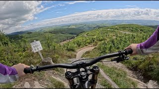 DOUBLE BLACK Racetrack  Dyfi Bike Park downhill bike laps on my Atherton Bike am200 [upl. by Keene62]