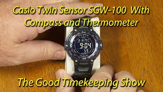 In Depth Review of the Casio SGW1002B Twin Sensor Compass and Thermometer Watch [upl. by Davy]