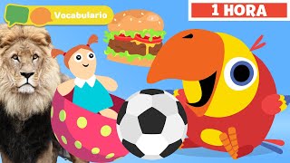 Primeras Palabras  Huevos Surpresas  Juegos y animales para niños  Mi Hora  Primera Universidad [upl. by Mufinella]