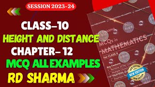 RD Sharma MCQs Examples Solutions Class 10 Chapter 12 Heights And Distances Multiple Choice Question [upl. by Nivle434]