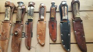 German solingen stag handle knife collection [upl. by Orbadiah]