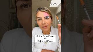 Botox Brow Ptosis vs Botox Lid Ptosis botox beauty [upl. by Nereids]