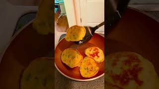 Salty green onion pancakes with milk and egg healthy delicious [upl. by Damas72]