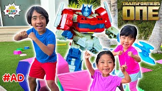 Ultimate TRANSFORMERS Challenge with Ryan Emma amp Kate [upl. by Meesak178]