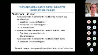 Medikamentell behandling  bivirkninger og støttebehandling [upl. by Aiuqal]