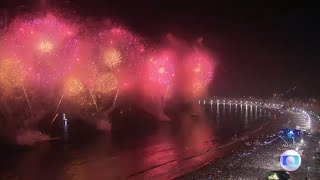 Fogos Réveillon Copacabana 20222023 Rio Brazil Fireworks New Years Eve HD [upl. by Inglebert]