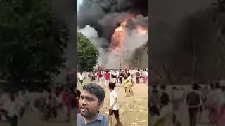 Factory Blast Ohh my god collector ranqueada fireplace raipurnews fireworks pyroceram power [upl. by Neenwahs]