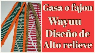 COMO HACERLE DISEÑO DE ALTO RELIEVE A LA GASA PALETEADA WAYUU PEINECILLO [upl. by Adnawaj542]