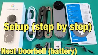 Nest Doorbell battery How to Setup step by step [upl. by Aid435]