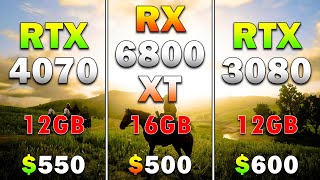 RTX 4070 12GB vs RX 6800 XT 16GB vs RTX 3080 12GB  PC Gameplay Tested [upl. by Akemor]