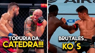 PALIZA de Ilia Topuria vs Josh Emmett  Brutales KO´s  UFC Jacksonville RESULTADOS [upl. by Ennahoj]