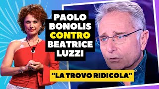 PAOLO BONOLIS ATTACCA BEATRICE LUZZI quotLA TROVO RIDICOLAquot [upl. by Nilla]