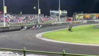 Speedway Güstrow Bundesliga 2024 Rennen 1 Heat 10 Jeppesen Bednar Nielsen Skupien [upl. by Nivat]