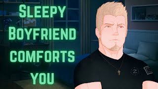 M4A Sleepy Boyfriend helps you fall asleep  Boyfriend x listener  ASMR roleplay Zeke [upl. by Ahsyak]