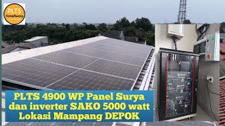 Review Pemasangan PLTS Off Grid 4900 WP depok [upl. by Rebmeced926]