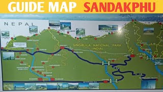 Full guide map of Sandakphu trek  India  Nepal boder [upl. by Akcimat]