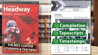 New Headway Elementary 5th Edition  Unit 4 Somewhere to Live  Workbook [upl. by Nwahsirhc479]