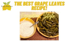 How to Make Stuffed Grape Leaves Egyptian Style with Rice and Meat [upl. by Pasco]