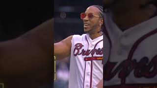 Ludacris Throws Out First Pitch at Braves Game  Rockies vs Braves  2024 MLB Highlights shorts [upl. by Yblek61]