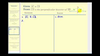 Proof Perpendicular Bisector Theorem Converse [upl. by Cadman301]