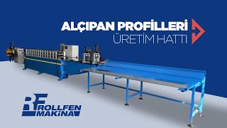 Rollfen Makina  Alçıpan Profilleri Üretim Hattı [upl. by Roland329]