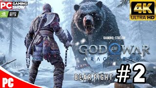 GOD OF WAR RAGNAROK  quotBjornquot Giant Bear Boss Fight  60FPS [upl. by Zoldi]