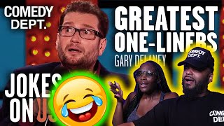 GARY DELANEY Takes on the FUNNIEST One Liners EVER BLACK COUPLE REACTS [upl. by Anitsej]