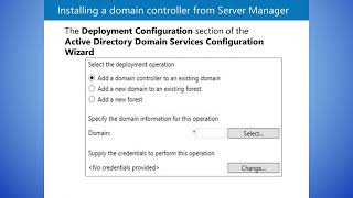 Installing a domain controller from Server Manager [upl. by Hsara]