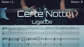 Certe notti  Ligabue  Full TABS  Double Guitar Cover  SPARTITO doppio  Tutorial [upl. by Odanref798]