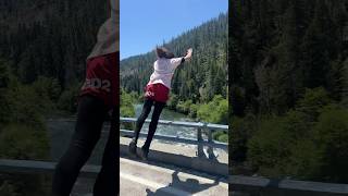 CRAZY MULLET GUY JUMPS OFF BRIDGE😨 [upl. by Akemrehs]