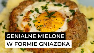 Mielone z indyka z jajkiem w formie gniazda [upl. by Andersen]