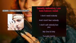 ELYANNA  TAMALLY MAAK X CALLING U AUDIO  ENGLISH amp ARABIC EASY LYRICS [upl. by Telford]